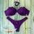 Calcinha de Biquíni Tanga Asa Delta com Empina Bumbum - VIOLETA Canelado - ASA Morena • Moda Praia • Top Concha Sereia • O Original • Mais Lindo do Brasil •