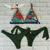 Calcinha de Biquíni Tanga Asa Delta com Empina Bumbum - VERDE Militar - ASA Morena • Moda Praia • Top Concha Sereia • O Original • Mais Lindo do Brasil •