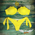 Calcinha de Biquíni Tanga Asa Delta de Amarrar com Empina Bumbum - AMARELO Margarida na internet