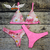 Calcinha de Biquíni Tanga Asa Delta com Empina Bumbum - DUPLA FACE - Estampa Tiedye Margaridas / Rosa Chiclete - loja online