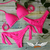 Top de Biquíni Cortininha - ROSA NEON - comprar online