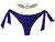 Calcinha de Biquíni Tanga Asa Delta de Amarrar com Empina Bumbum - AZUL ROYAL - comprar online