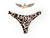 Calcinha de Biquíni Tanga Asa Delta com Empina Bumbum - DUPLA FACE - PRETO / Animal Print Leopardo