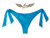 Calcinha de Biquíni Tanga Asa Delta de Amarrar com Empina Bumbum - NOVO Azul Miami
