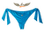 Calcinha de Biquíni Tanga Asa Delta de Amarrar com Empina Bumbum - NOVO Azul Miami - comprar online