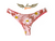 Calcinha de Biquíni Tanga Asa Delta com Empina Bumbum - DUPLA FACE - Estampa Tiedye Margaridas / Rosa Chiclete