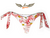 Calcinha de Biquíni Tanga Asa Delta de Amarrar com Empina Bumbum - Estampa Tiedye Margaridas - comprar online