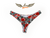 Calcinha de Biquíni Tanga Asa Delta com Empina Bumbum - Floral Animal Print - ASA Morena • Moda Praia • Top Concha Sereia • O Original • Mais Lindo do Brasil •