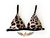 Top de Biquíni Triângulo Fixo - Animal Print LEOPARDO