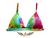 Top de Biquíni Triângulo Fixo - Estampa New Tiedye