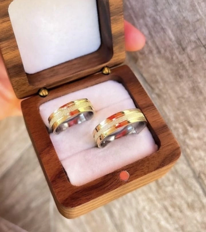 Aliança diamantada moeda antiga