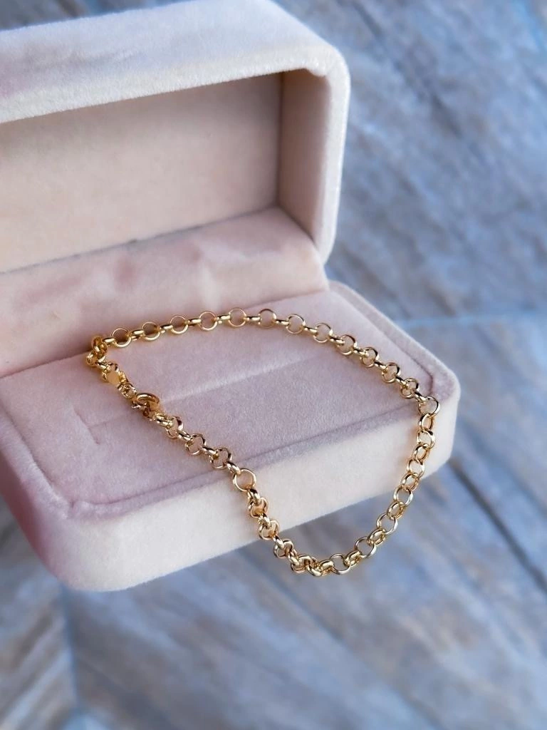 Pulseira elo português ouro 18k