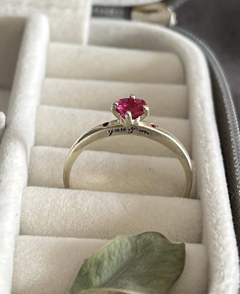 Anel solitário you & me prata 925