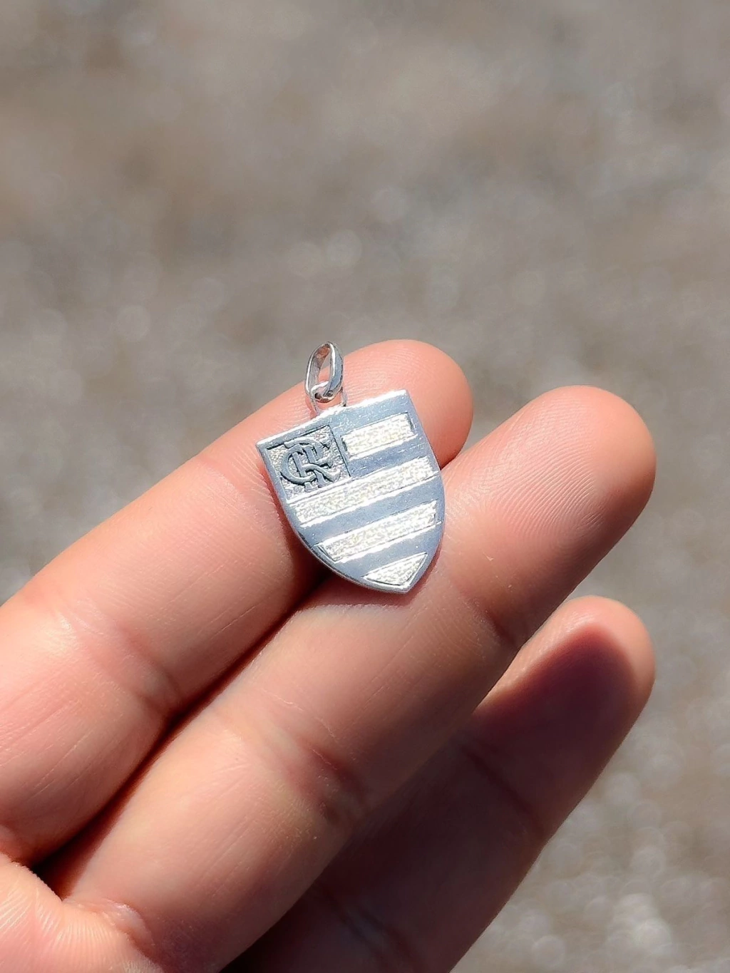 Pingente Flamengo prata 925