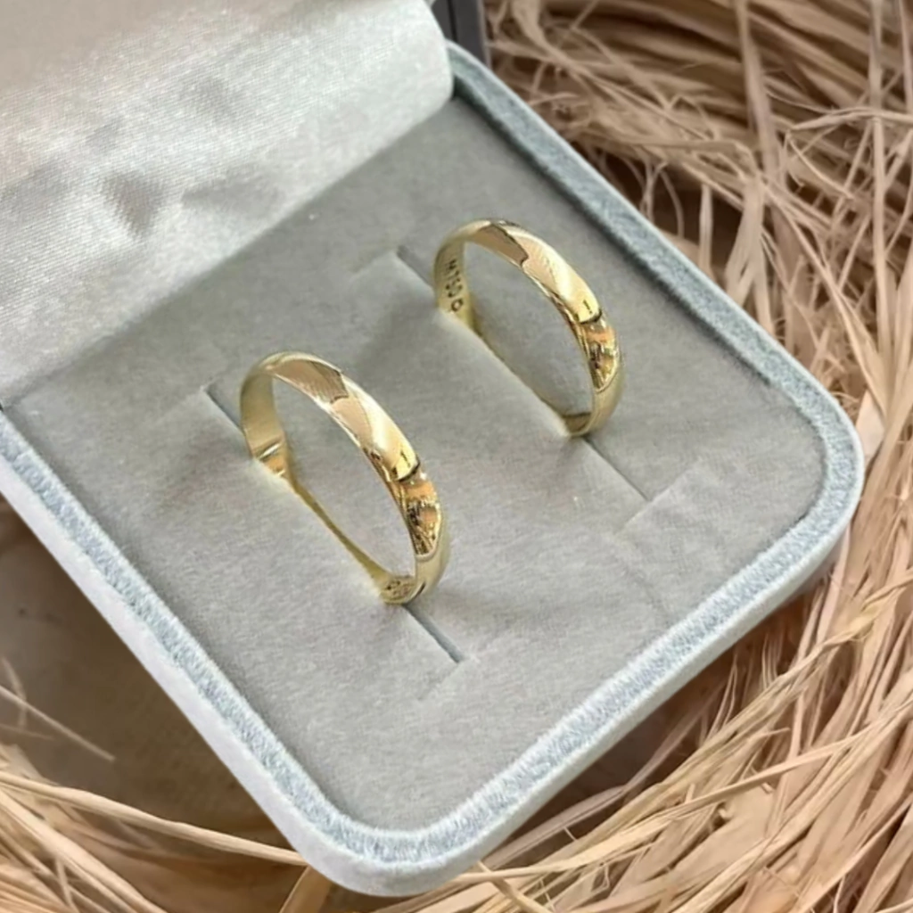 Aliança classic reta ouro 18k 3mm