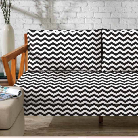 Tecido Decoração Belize Chevrom 1,40m Largura