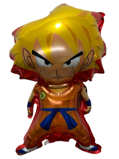 GLOBO METALIZADO 14" GOKU BORDE ROJO