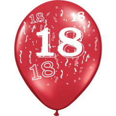 GLOBO NÃºMERO 18 X 25 UNIDADES en internet