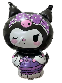 GLOBO METALIZADO 20" KUROMI VESTIDO LILA