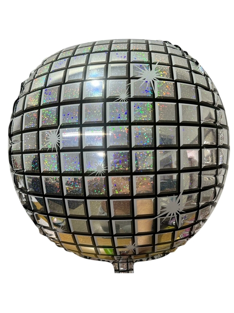 GLOBO METALIZADO 22" ESFERA DISCO HOLOGRÁFICA