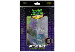 CORTINA OVNI BRICKS WALL 2X1MTS PLATA LASER