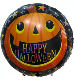 GLOBO METALIZADO 18" CALABAZA HAPPY HALLOWEEN