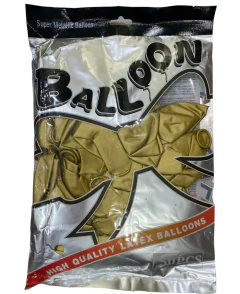 GLOBO CHROME DORADO 12" X 50 UNIDADES - comprar online