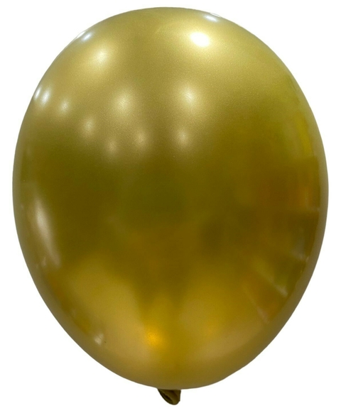GLOBO CHROME DORADO 12" X 50 UNIDADES