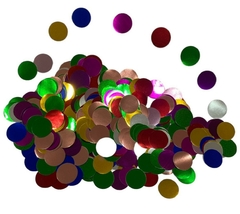 CONFETTI REDONDO MULTICOLOR OVNI X 20 GR (1,5CM)