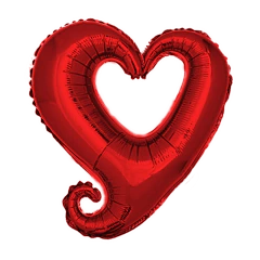 GLOBO METALIZADO 36 CORAZON CALADO