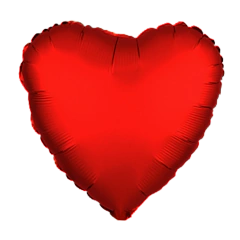 GLOBO METALIZADO 24 CORAZON ROJO