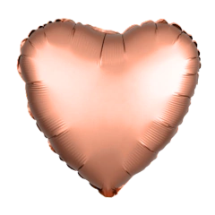 GLOBO METALIZADO 9 CORAZON ROSE GOLD