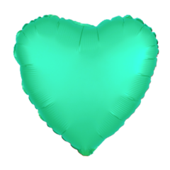 GLOBO METALIZADO 18 CORAZON TURQUESA