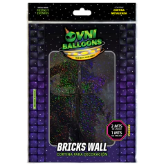 CORTINA OVNI BRICKS WALL 2X1 LASER NEGRO