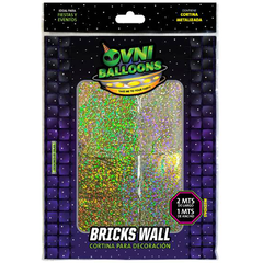 CORTINA OVNI BRICKS WALL 2X1 LASER NEW GOLD