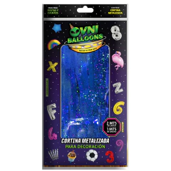 CORTINA OVNI METÃLICA 2X1 AZUL LASER