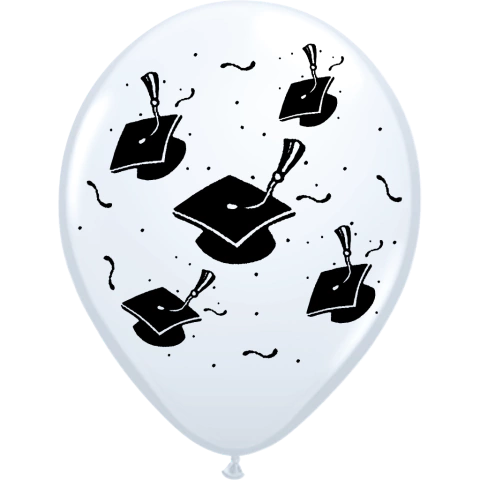 GLOBO EGRESADOS BLANCO X 50 UNIDADES