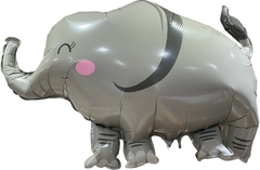 GLOBO METALIZADO 20" ELEFANTE CUERPO GRIS