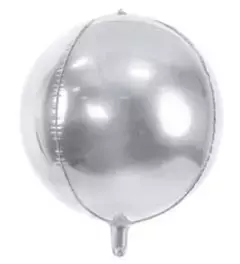 GLOBO METALIZADO 50" ESFERA PLATEADA