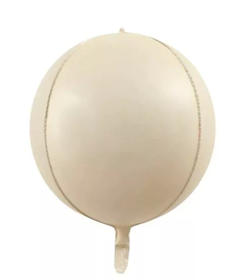 GLOBO METALIZADO 22" ESFERA MANTECA