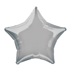 GLOBO METALIZADO 9 ESTRELLA PLATEADO
