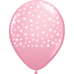 GLOBO ESTRELLITAS ROSA X 50 UNIDADES