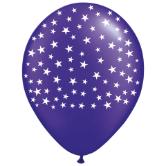 GLOBO ESTRELLITAS VIOLETA X 25 UNIDADES