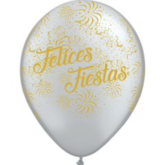 Globo Felices Fiestas x 25 Unidades