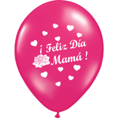 GLOBO FELIZ DIA MAMA X 50 UNIDADES