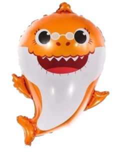 GLOBO METALIZADO 20" BABY SHARK NARANJA