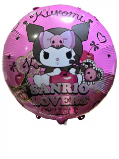 GLOBO METALIZADO 18" KUROMI CLUB REDONDO ROSA