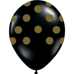 Globo Lunar Negro con dorado x 50 Unidades