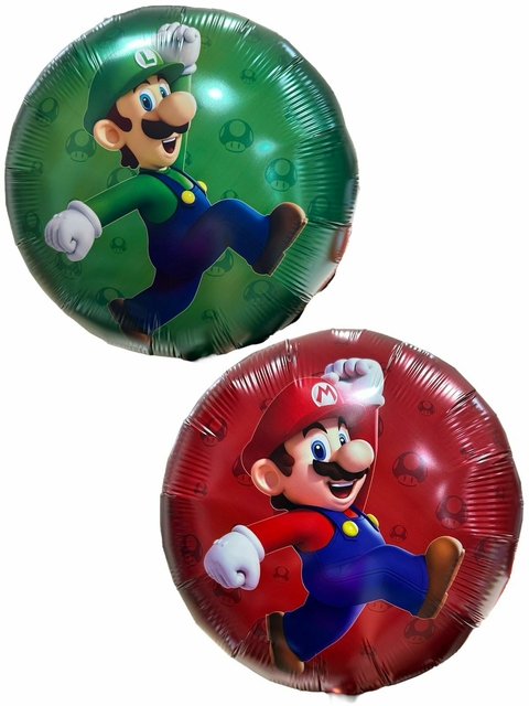 GLOBO METALIZADO 18" MARIO BROSS DOBLE - comprar online