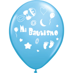 GLOBO MI BAUTISMO CELESTE X 25 UNIDADES